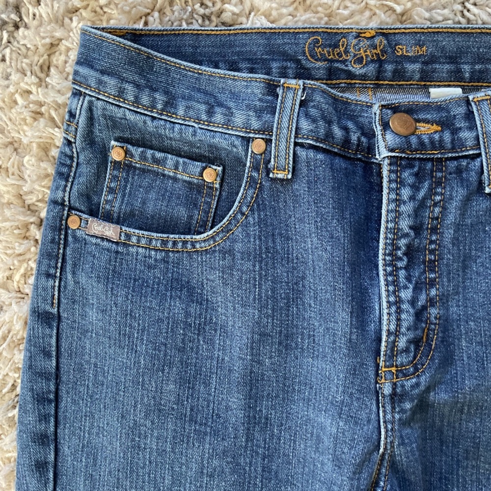 Cruel Girl Slim Fit Cotton Denim Jeans Blue Wash Womens 9 - Picture 3 of 11